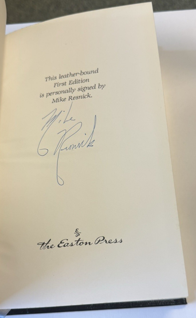 Second Contact by Mike Resnick 1990 Signed First Edition Leather Easton Press