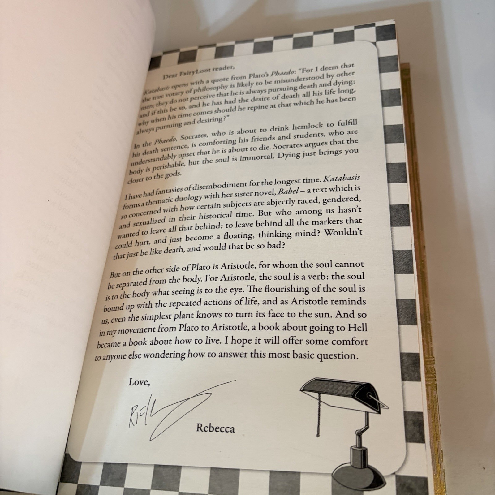 Fairyloot Exclusive Edition Katabasis by R. F. Kuang Hardcover Sprayed Edges