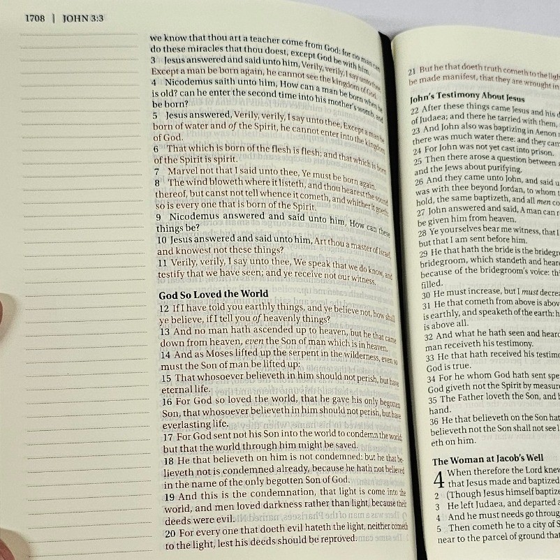 Thomas Nelson KJV Journal the Word Bible Large Print Black Hardcover Red Letter