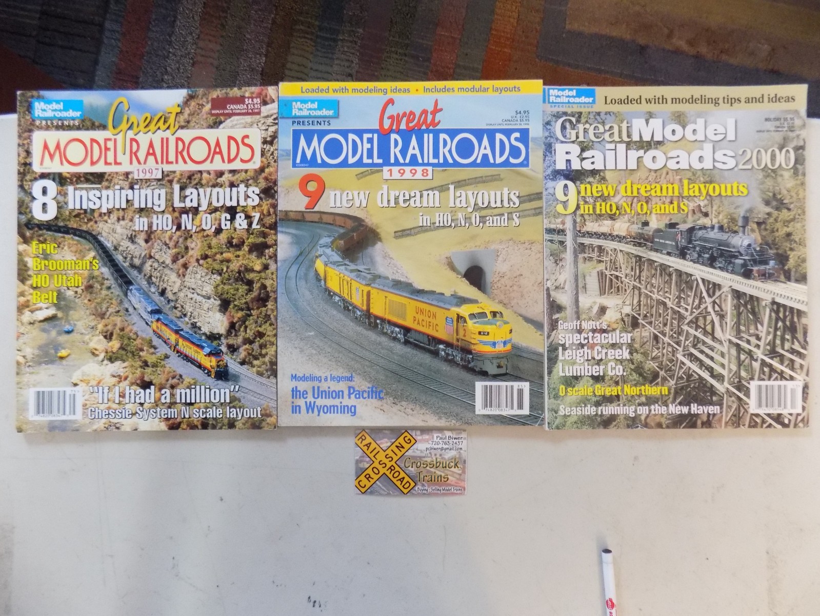 Model Railroader Set/3 Great Model Railroads 1997-1998-2000 (021529)
