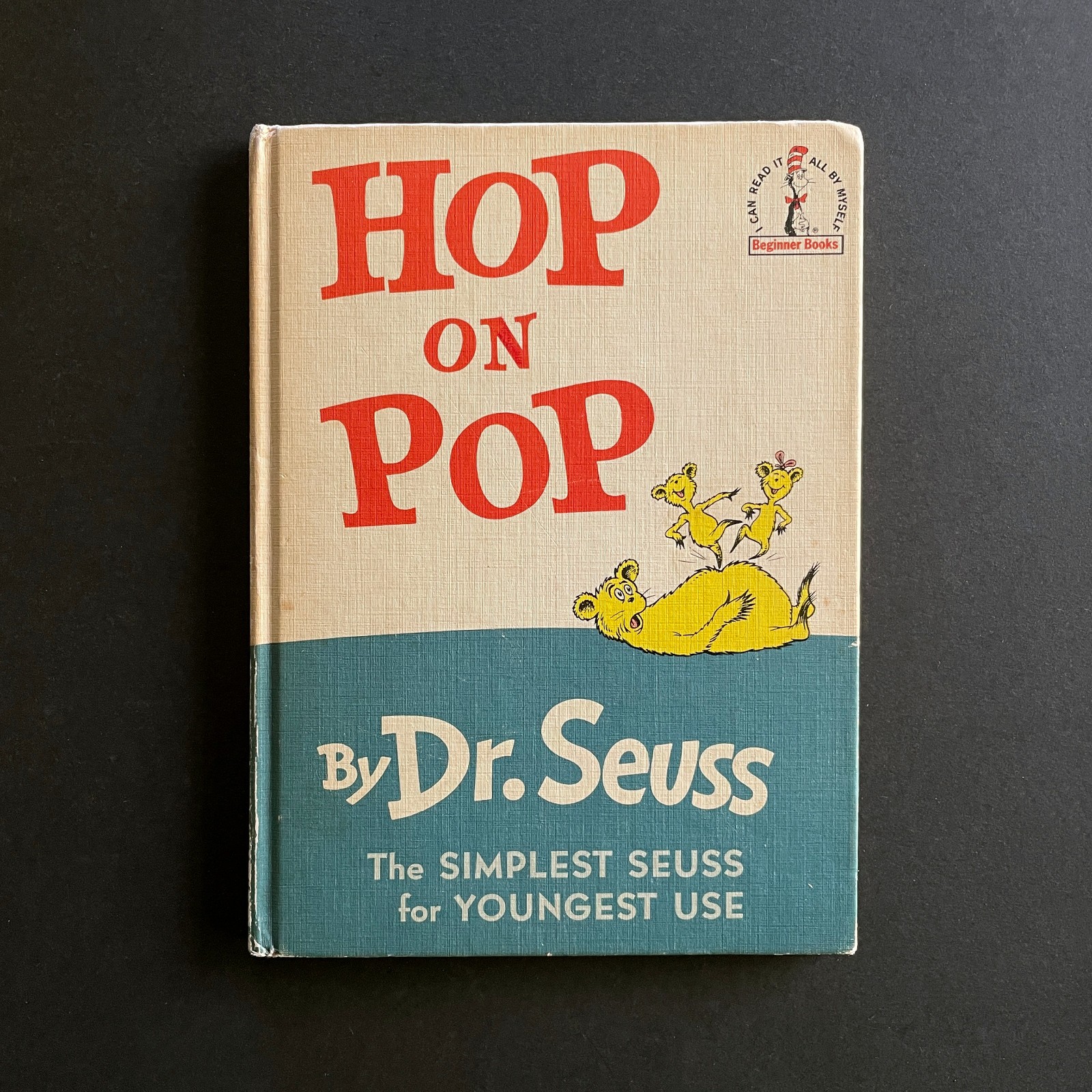 Hop On Pop • Dr. Seuss • Early Book Club Edition 1963 • Linen Hardcover