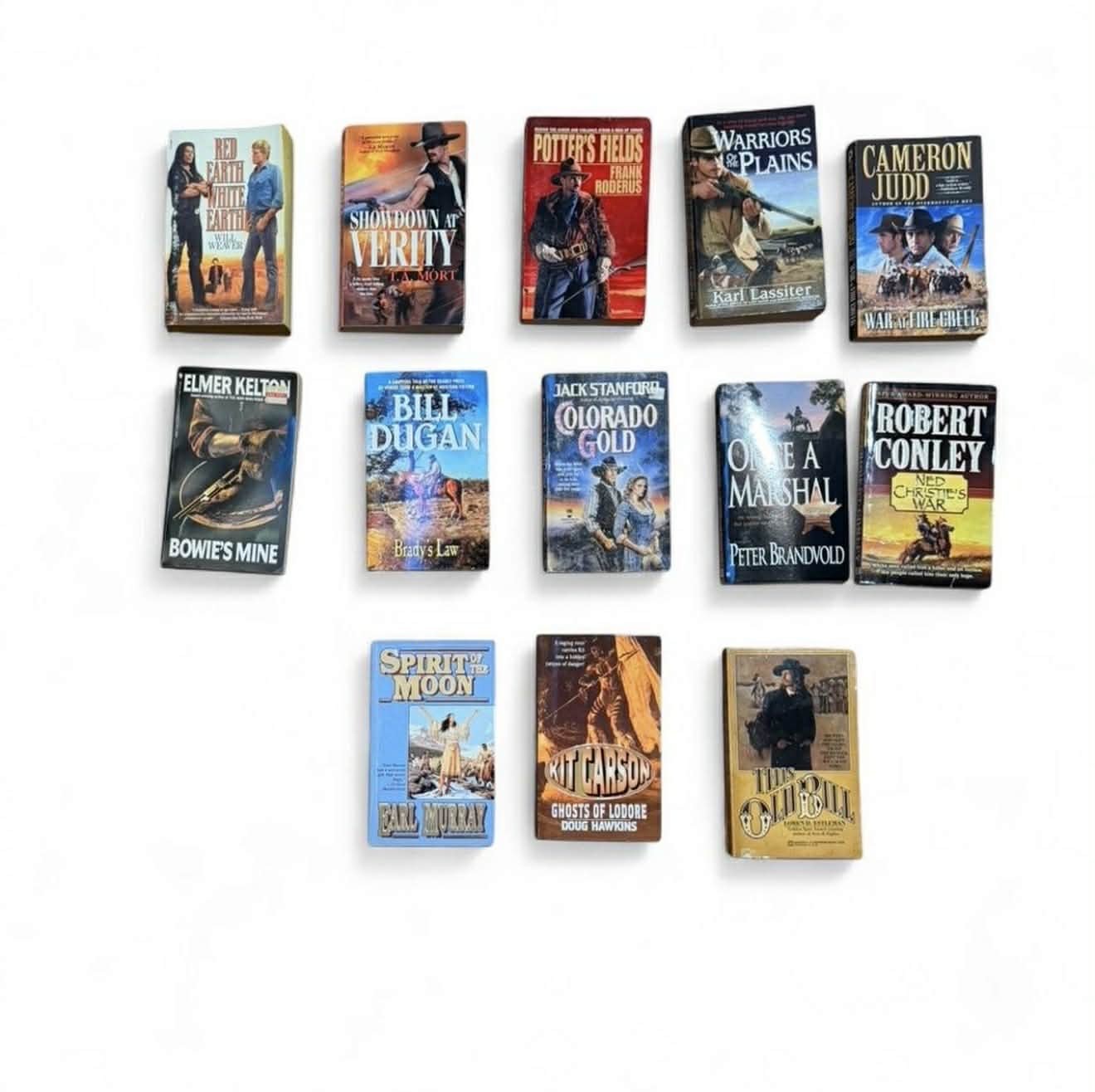 Vintage Western Novels Bundle of 13 Paperback Books
