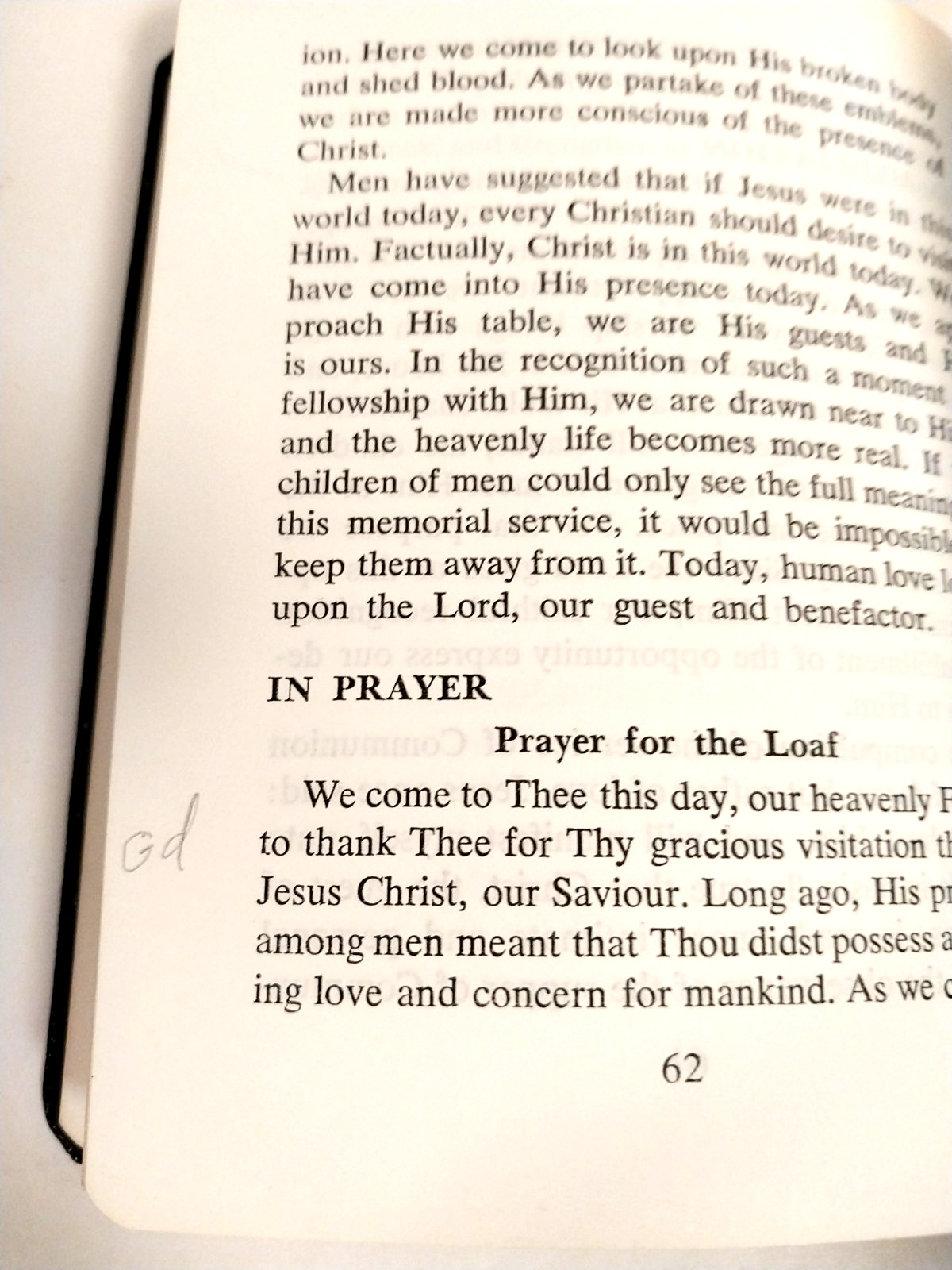 Meditations and Prayers for the Lord’s Table by Ard Hoven Mini Book Leather 1963