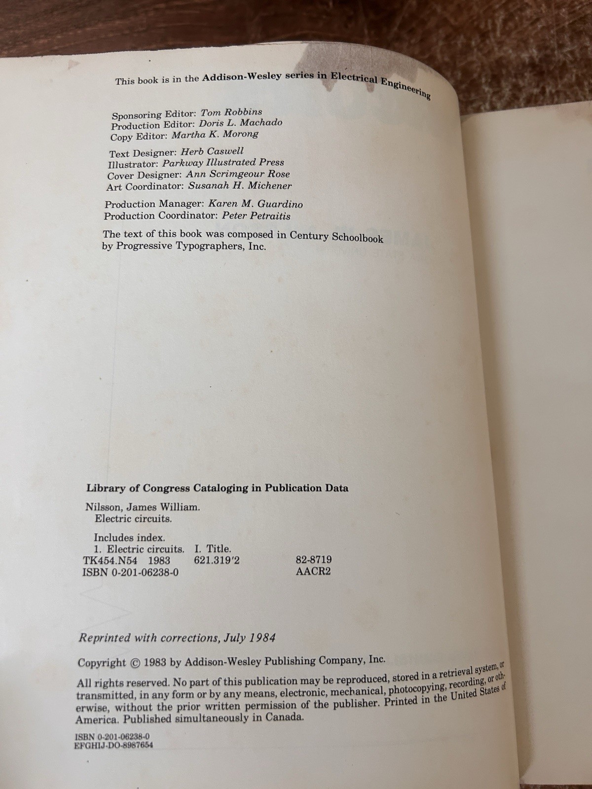 Electric circuits (Addison-Wesley series in electrical engineering) by Nilsso…