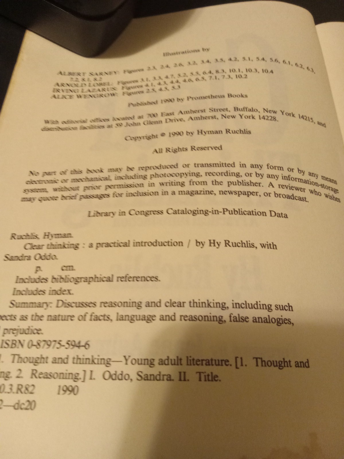 1990 Clear Thinking: Practical Intro by Ruchlis & Oddo – Foreword by Asimov NICE