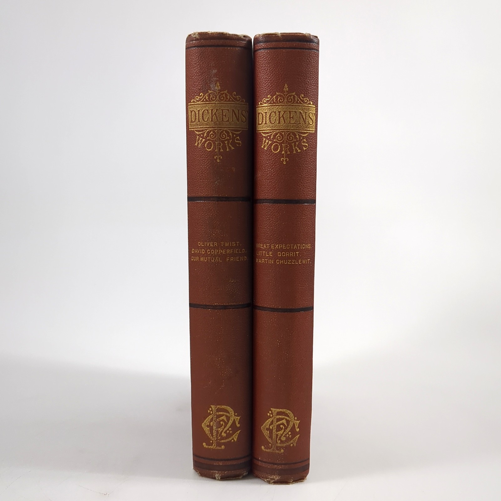 Works Of Charles Dickens Antique Collier Unabridged Vol 1 and 2 1870