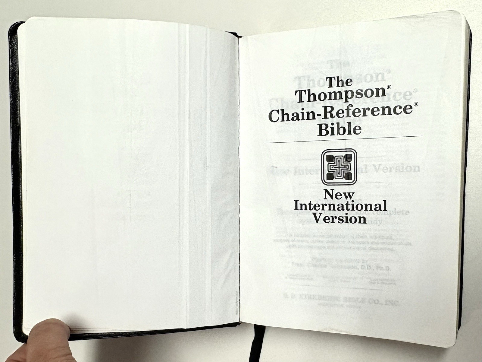 Thompson Chain Reference Bible NIV 1984 Black Leather Kirkbride 1990 Red Letter