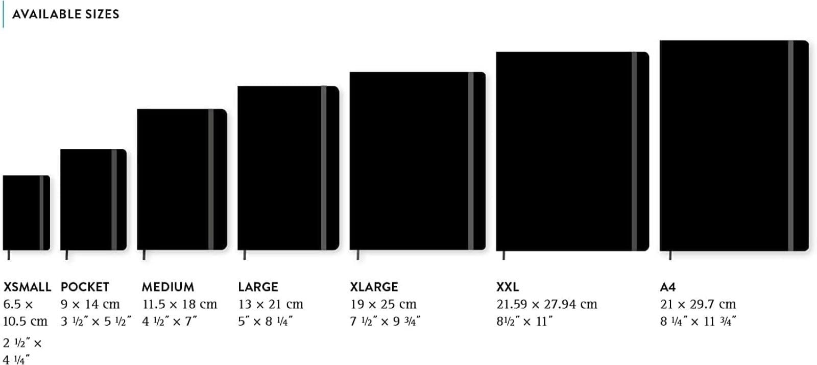 Classic Notebook, Soft Cover, Large (5″ x 8.25″) Squared/Grid, Black, 240 Pages