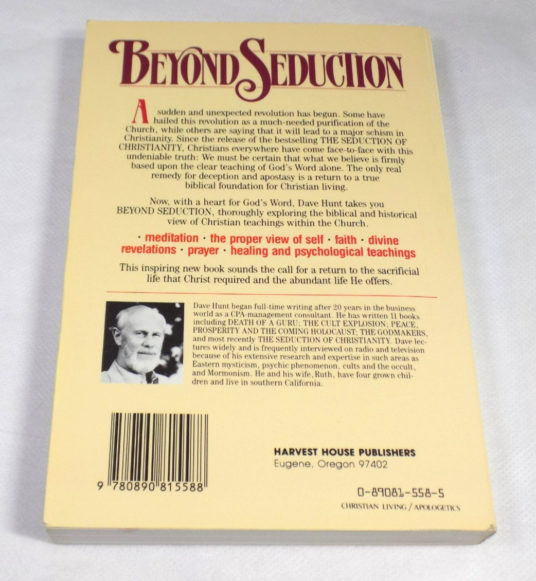 Beyond Seduction Dave Hunt 1987 Paperback Christian Living Harvest House