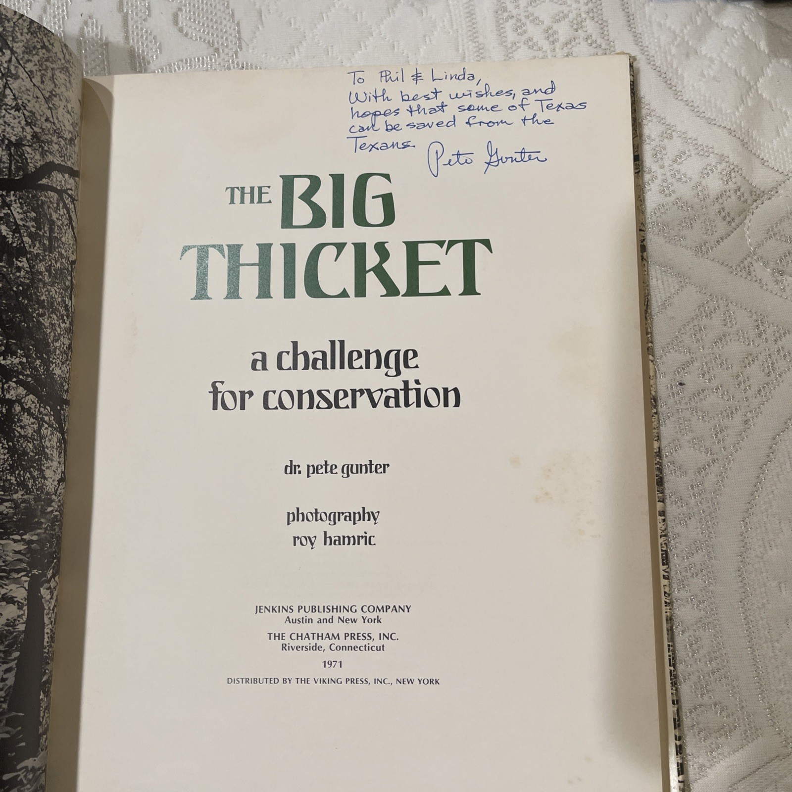 The Big Thicket: A Challenge for Conservation by A. Y. Gunter