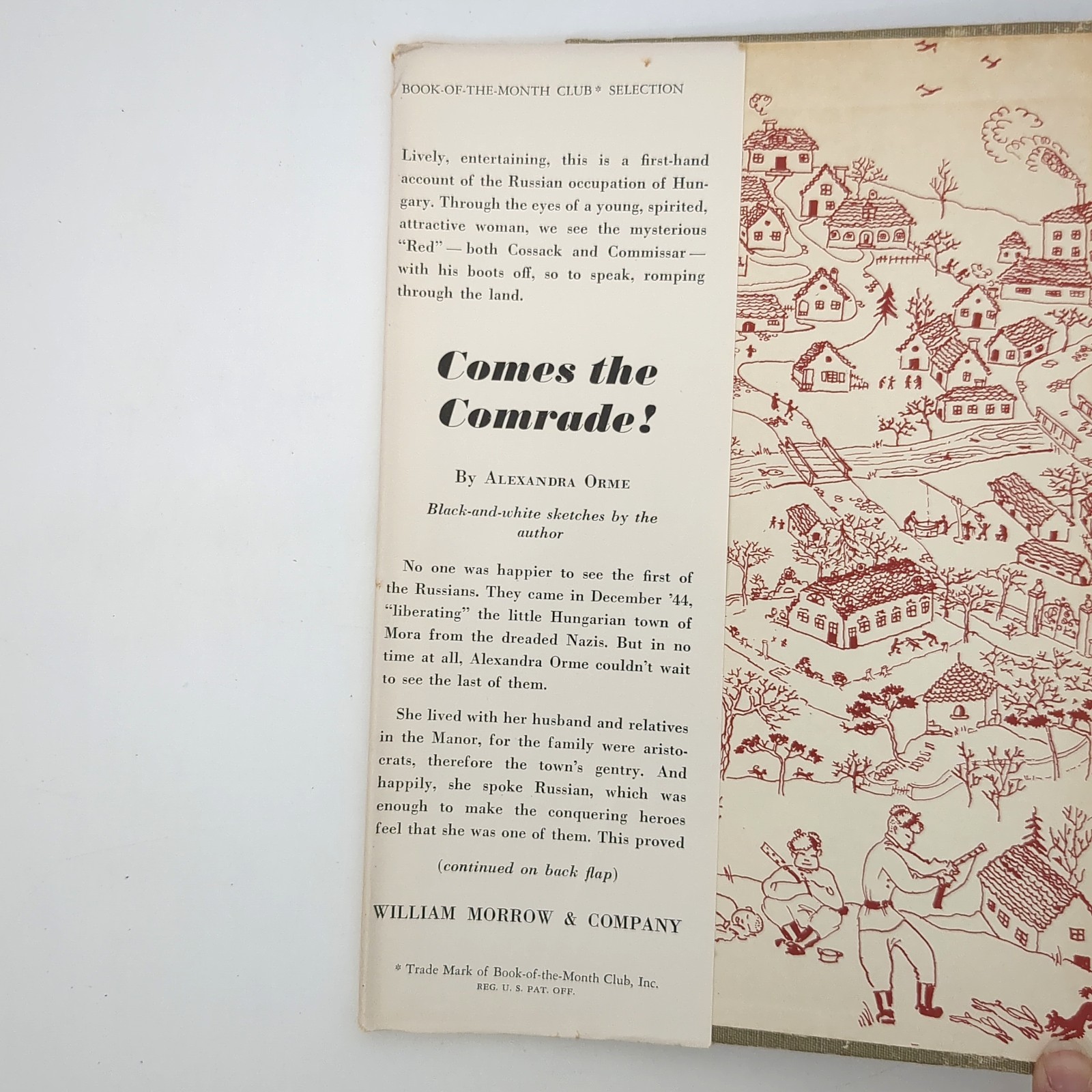 Comes the Comrade Polish Translation Vintage Hardcover Book Alexandra Orme 1950