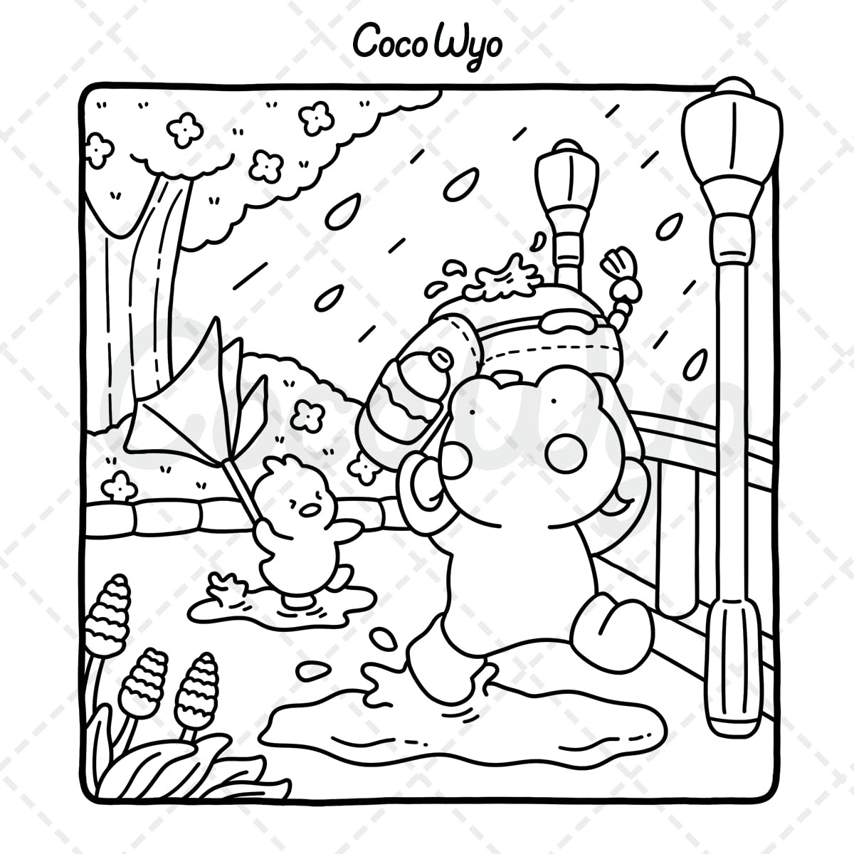 Little Cuddles by Coco Wyo: Coloring Book for Adults and Teens | Paperback