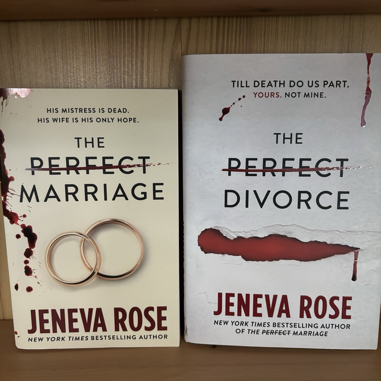 Jeneva Rose The Perfect Marriage & The Perfect Divorce Hardcover & Paperback