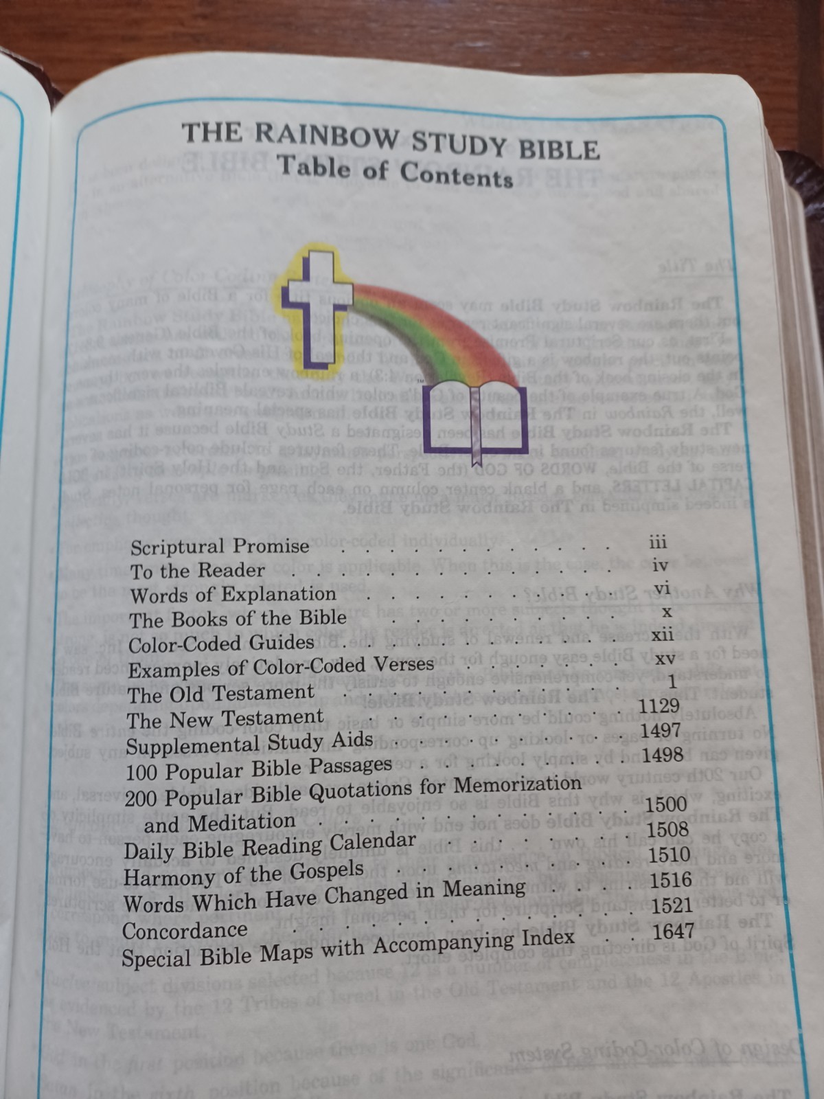 The Rainbow Study Bible KJV 1986 Bold Letter Edition Color-Coded W/ Bookmark