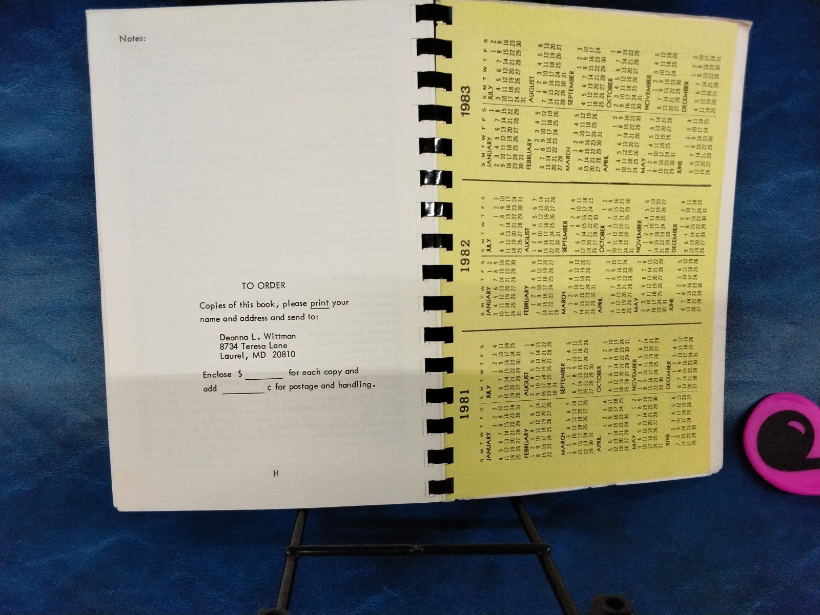 Vintage Emmanuel United Methodist Church Cookbook Scaggsville, Maryland