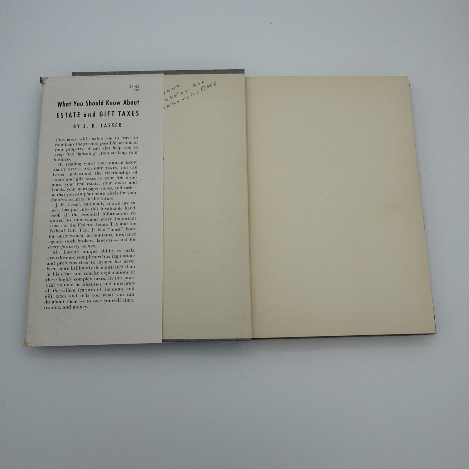 J.K. Lasser What You Should Know About Estate and Gift Taxes 1951 First Edition