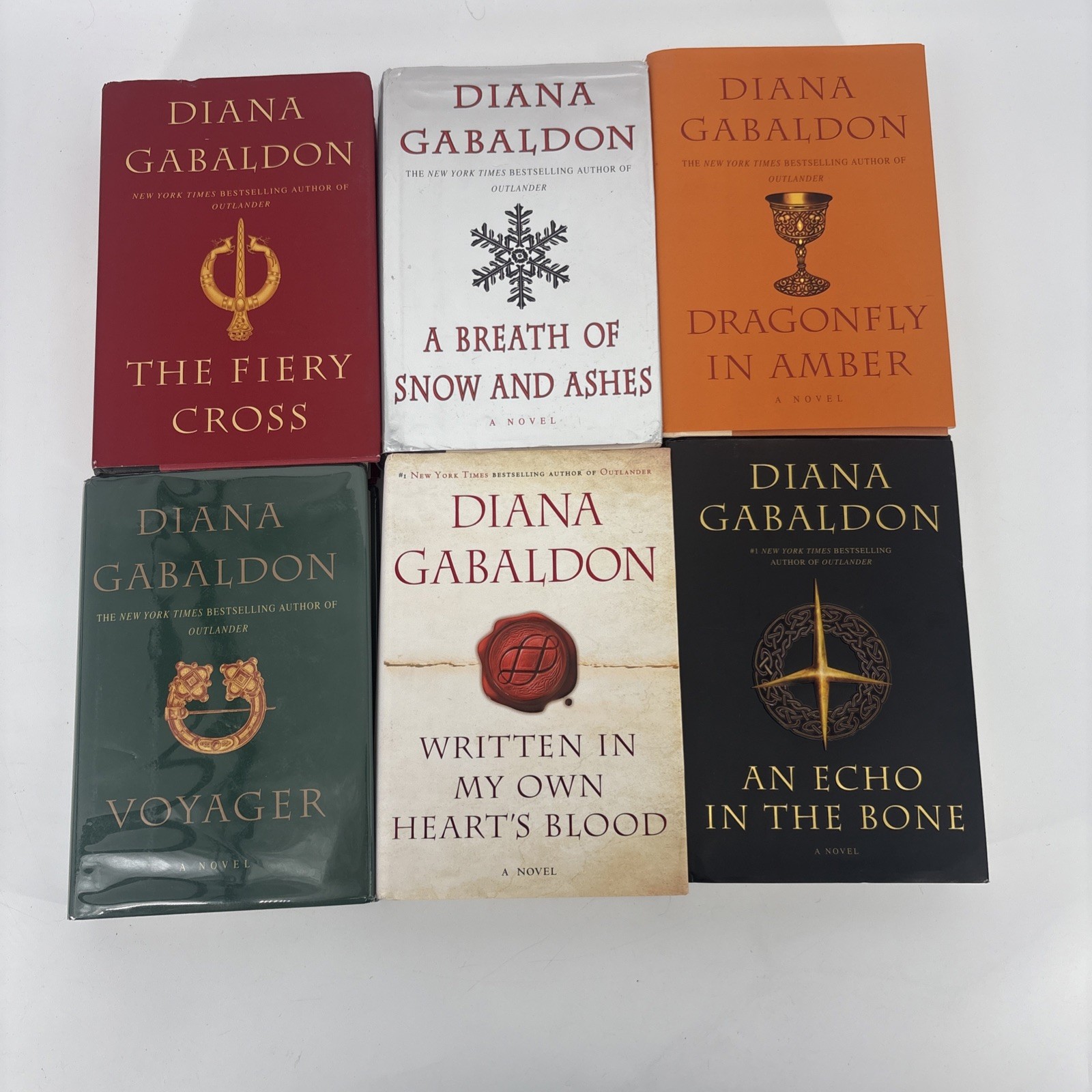 Outlander Series Hardcover Book Lot of 6 Diana Gabaldon Voyager Fiery Cross BCE