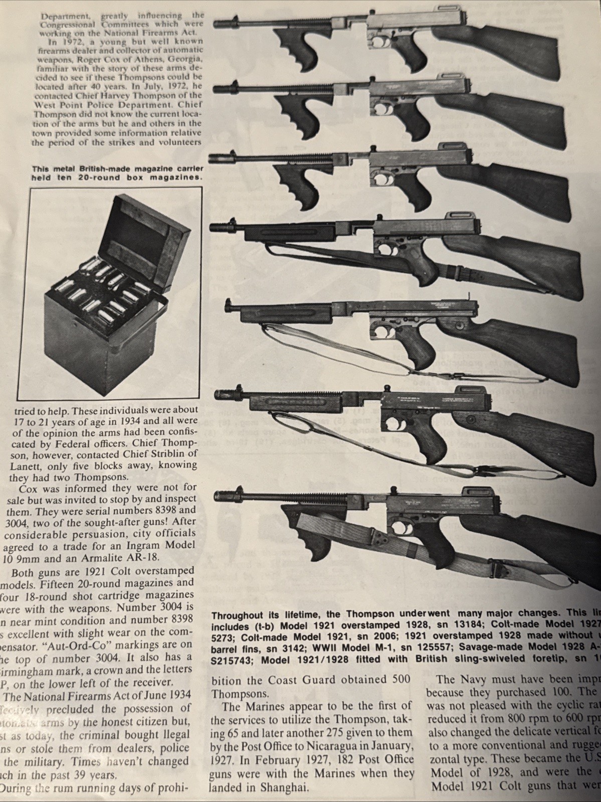 VTG Machine Guns and Submachine Guns For Shooter or Collector J. CURTIS EARL 70S