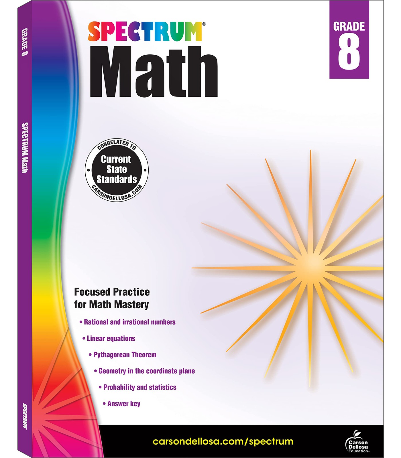 Spectrum 8th Grade Math Workbooks, Ages 13-14, Geometry, Integers, Rational …