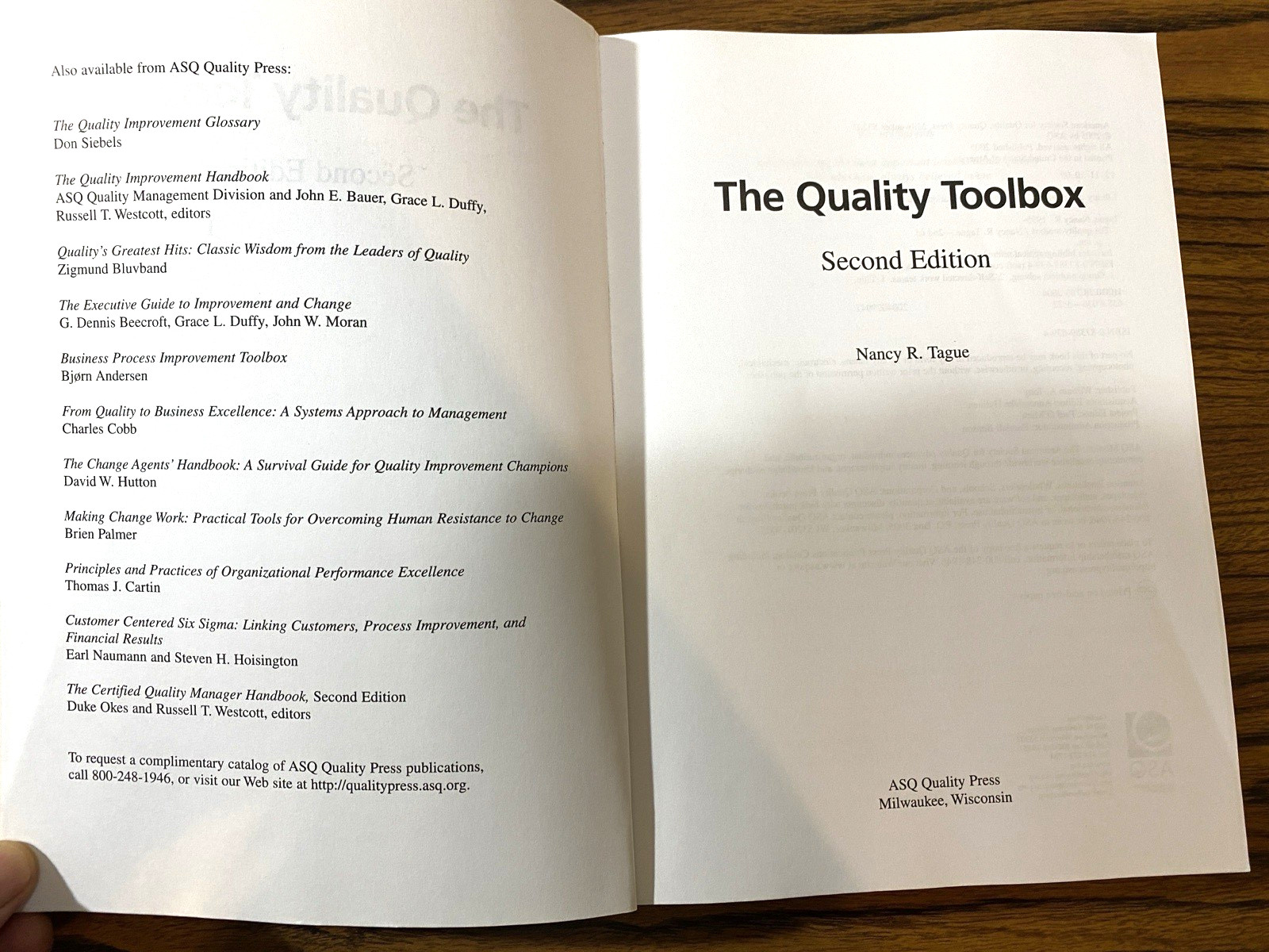 Quality Toolbox 2nd Ed Nancy Tague – ASQ Press – Quality Tools, Six Sigma, ISO