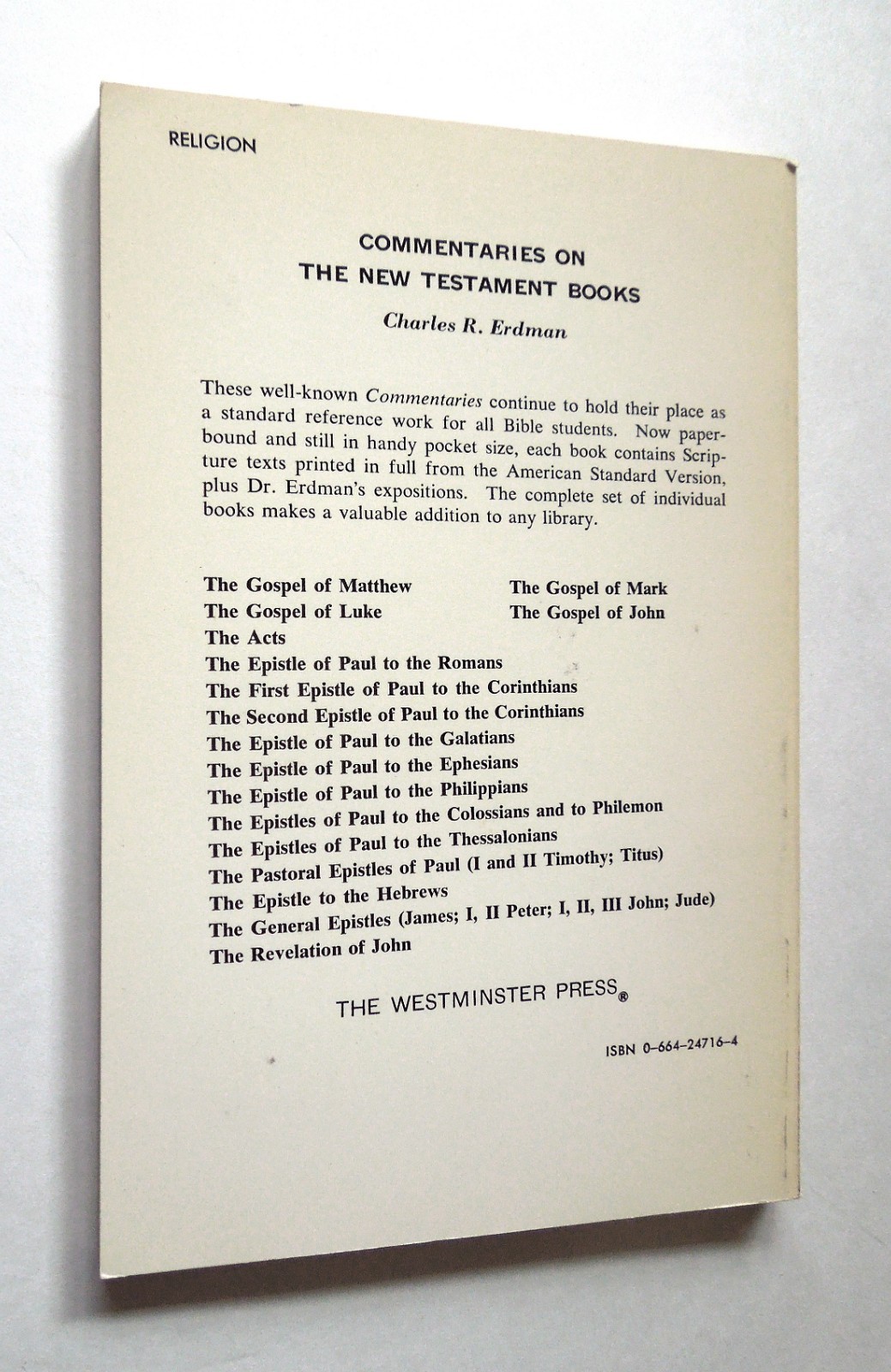 The Second Epistle of Paul to the Corinthians – Erdman, 1966, Westminster Press