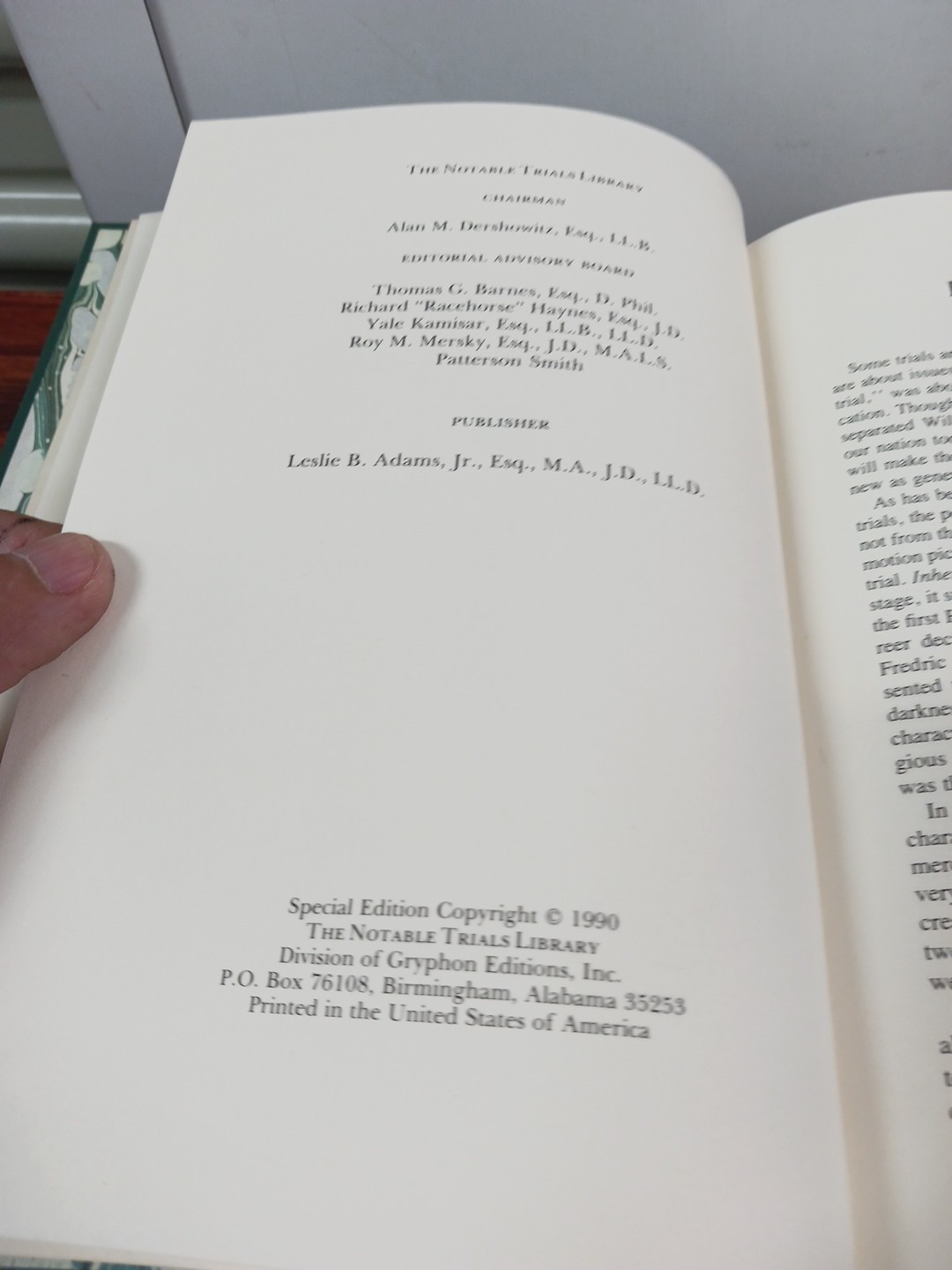 The Scopes Trial The Notable Trials Library hardcover 1990
