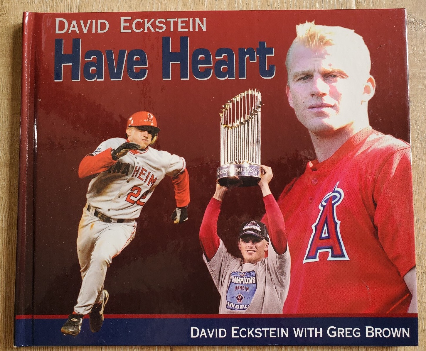 HAVE HEART David Eckstein with Greg Brown 2003 HC Los Angeles Anaheim Angels