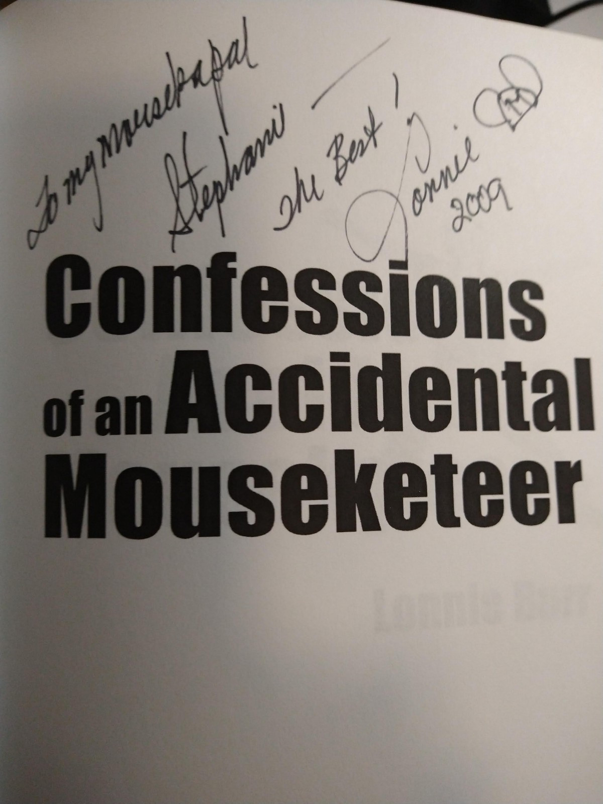Confessions of an Accidental Mouseketeer by Lonnie Burr, Paperback 2009 Signed