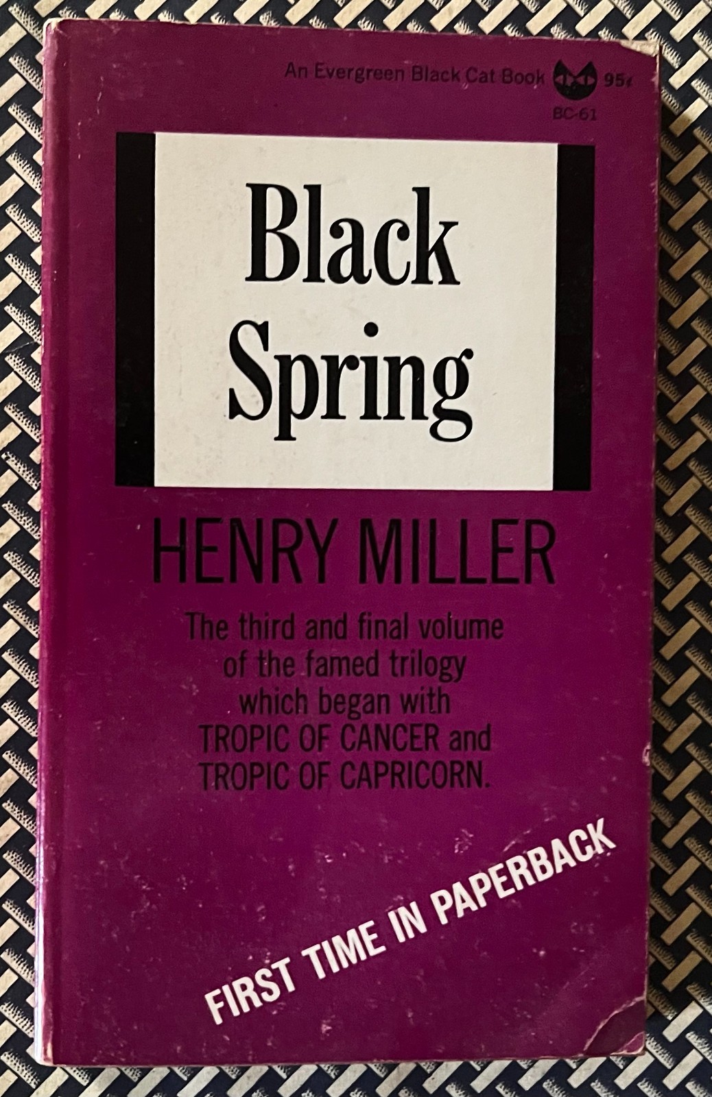 Black Spring HENRY MILLER 1963 Grove Press Evergreen First Printing PB