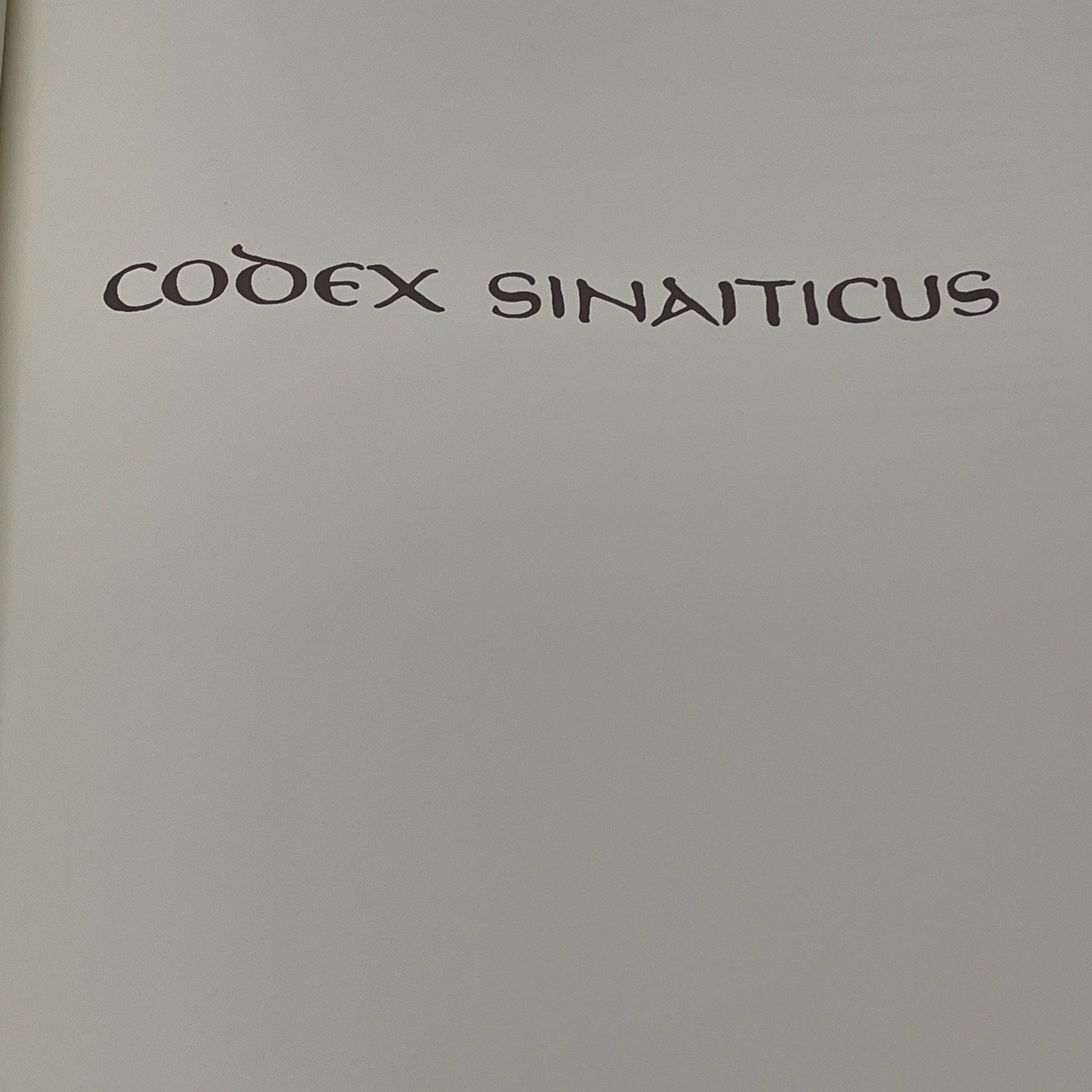 Codex Sinaiticus: Facsimile Edition by Hendrickson Pub (Greek) HC Slipcase