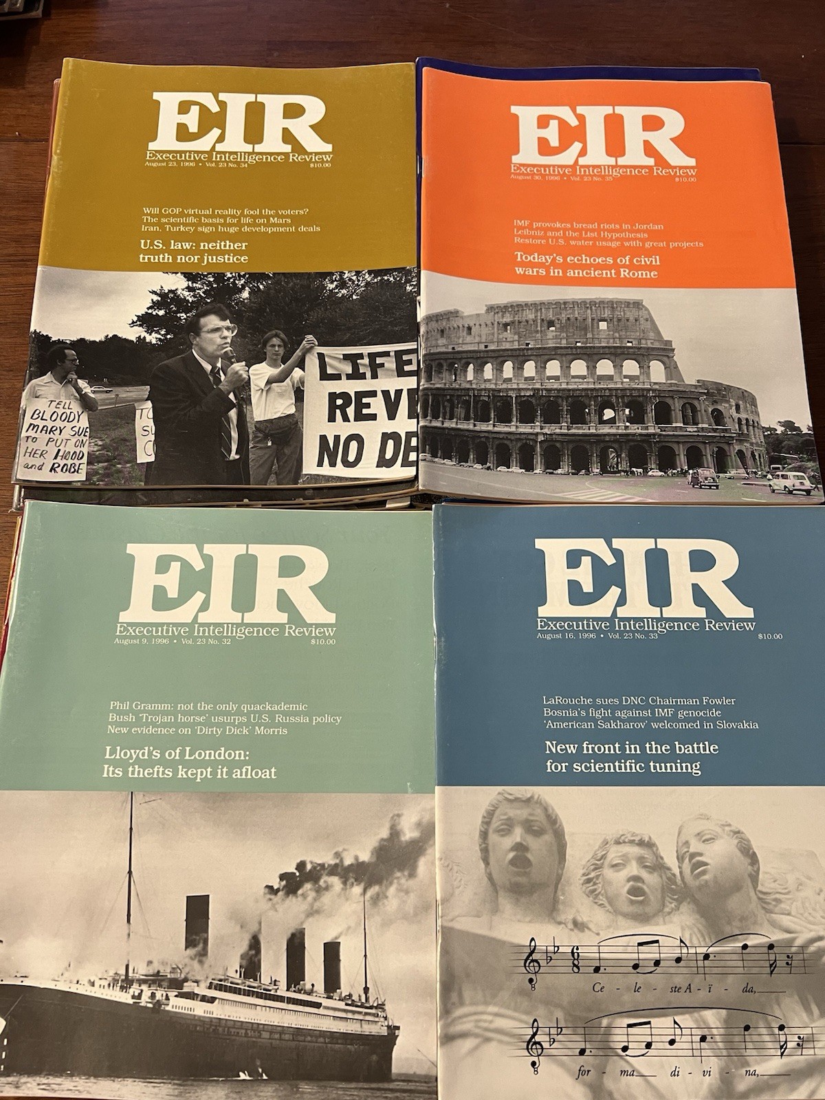 EIR Executive Intelligence Review 51 Issues 1996