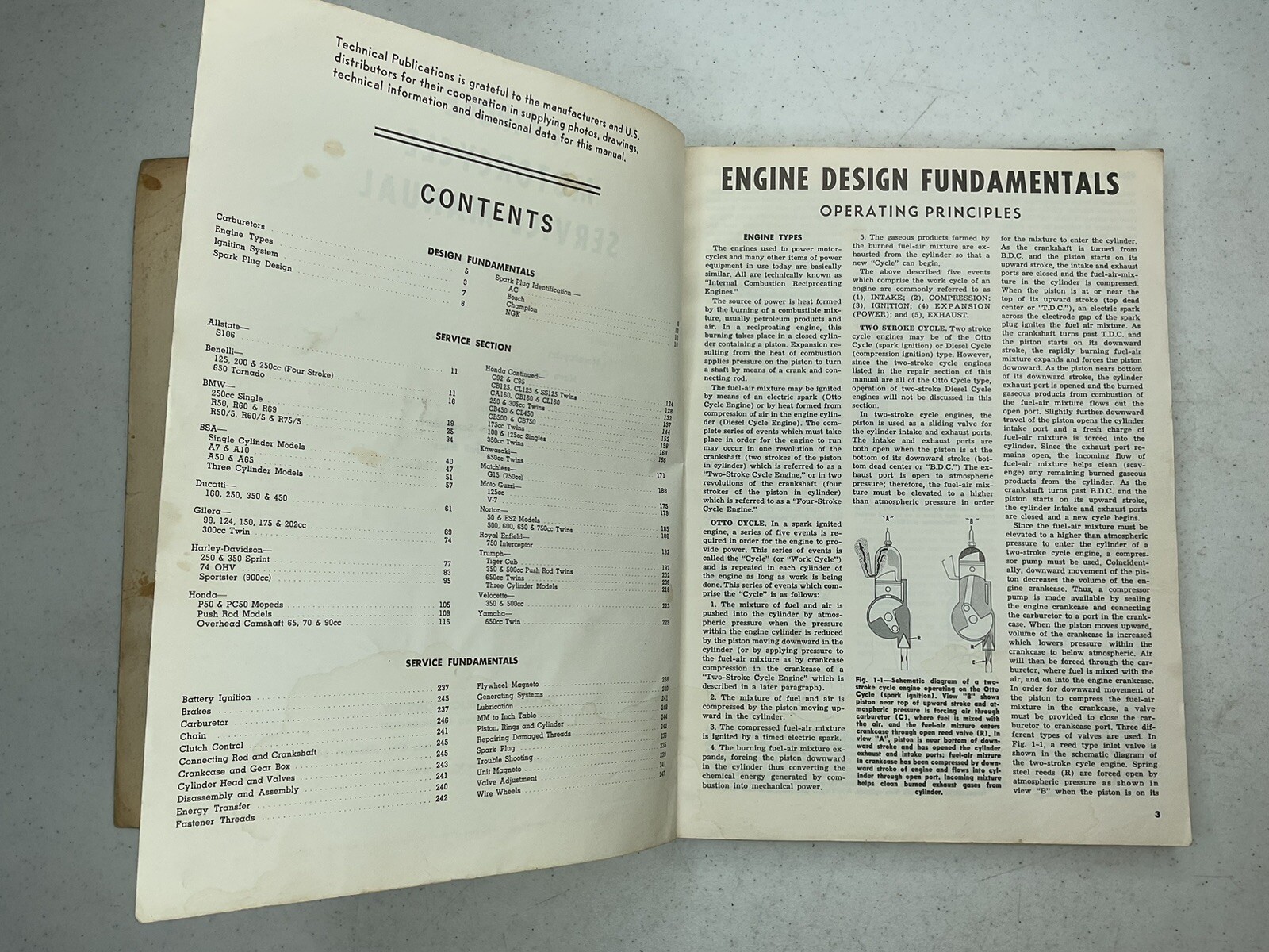 1972 Motorcycle 4-Stroke Service Manual 248 Pages MCS2-3 3rd Edition Vol. 2