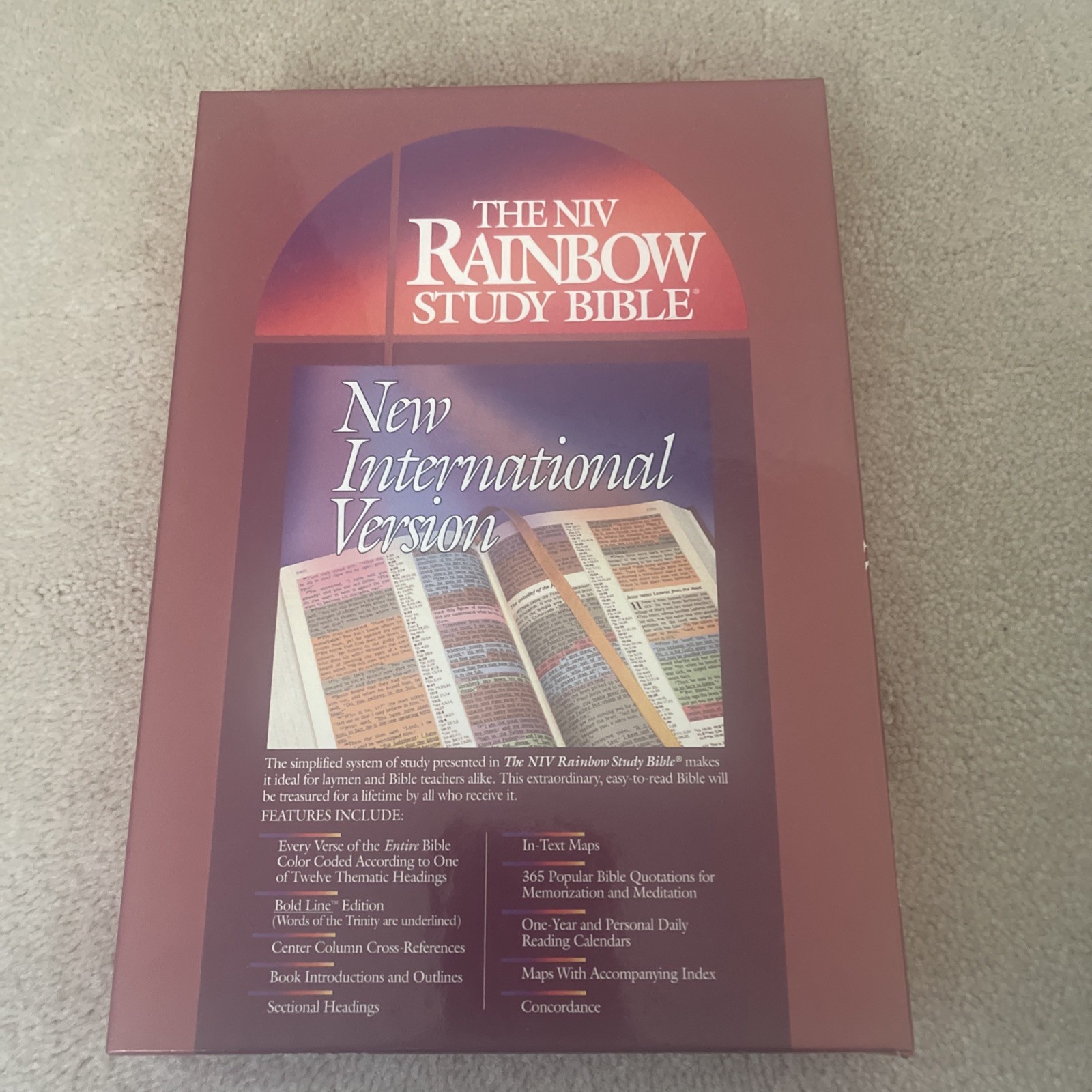Rainbow Study Bible New International Version NIV Imitation Leather Bold Ln NEW