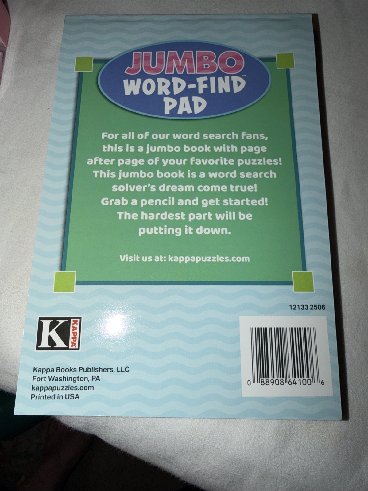 KAPPA Word-Find Pocket Puzzle Volume 182 Pages 162 W/ 73 Puzzles Large Print NEW