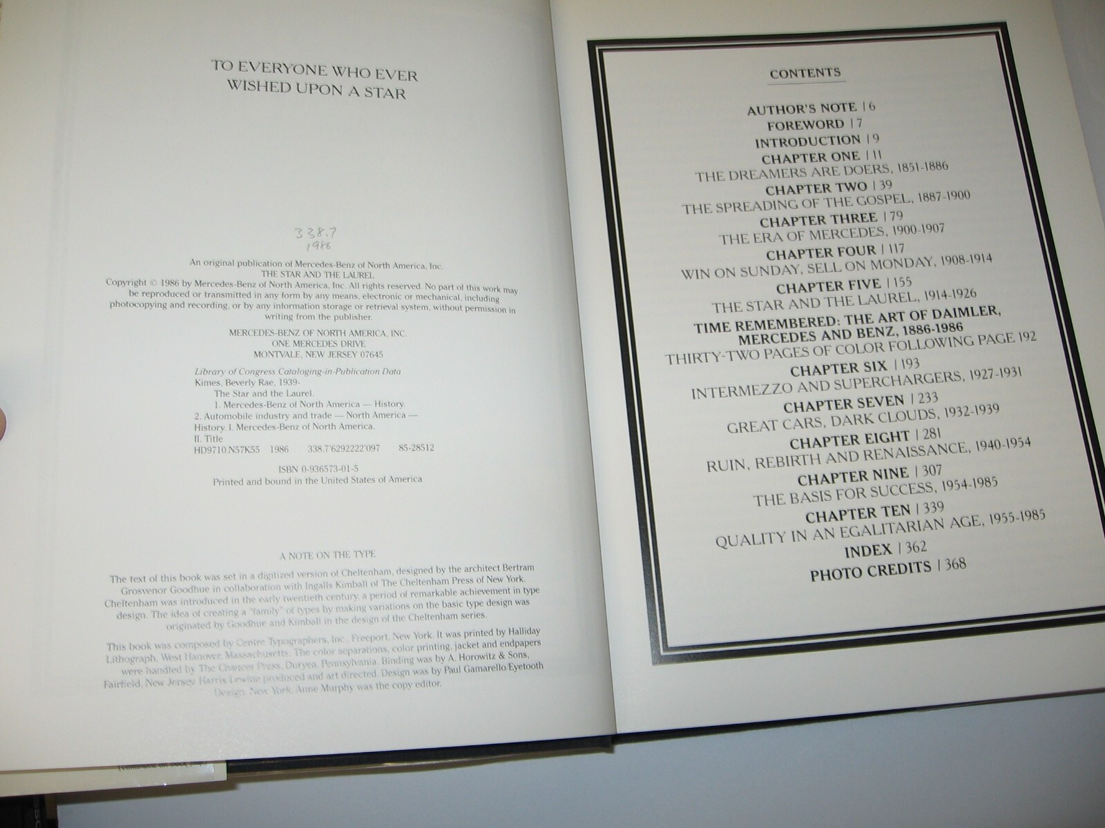 2012 Cadillac First Ed. with slip case + 1986 Centennial Mercedes-Benz Daimler