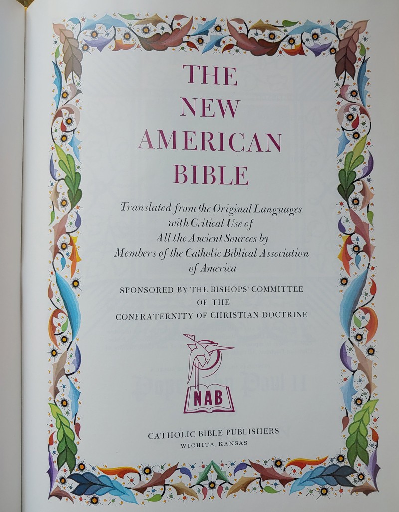 Vintage Holy Bible Catholic Heirloom Edition 8.75×11.5″ The New American Bible
