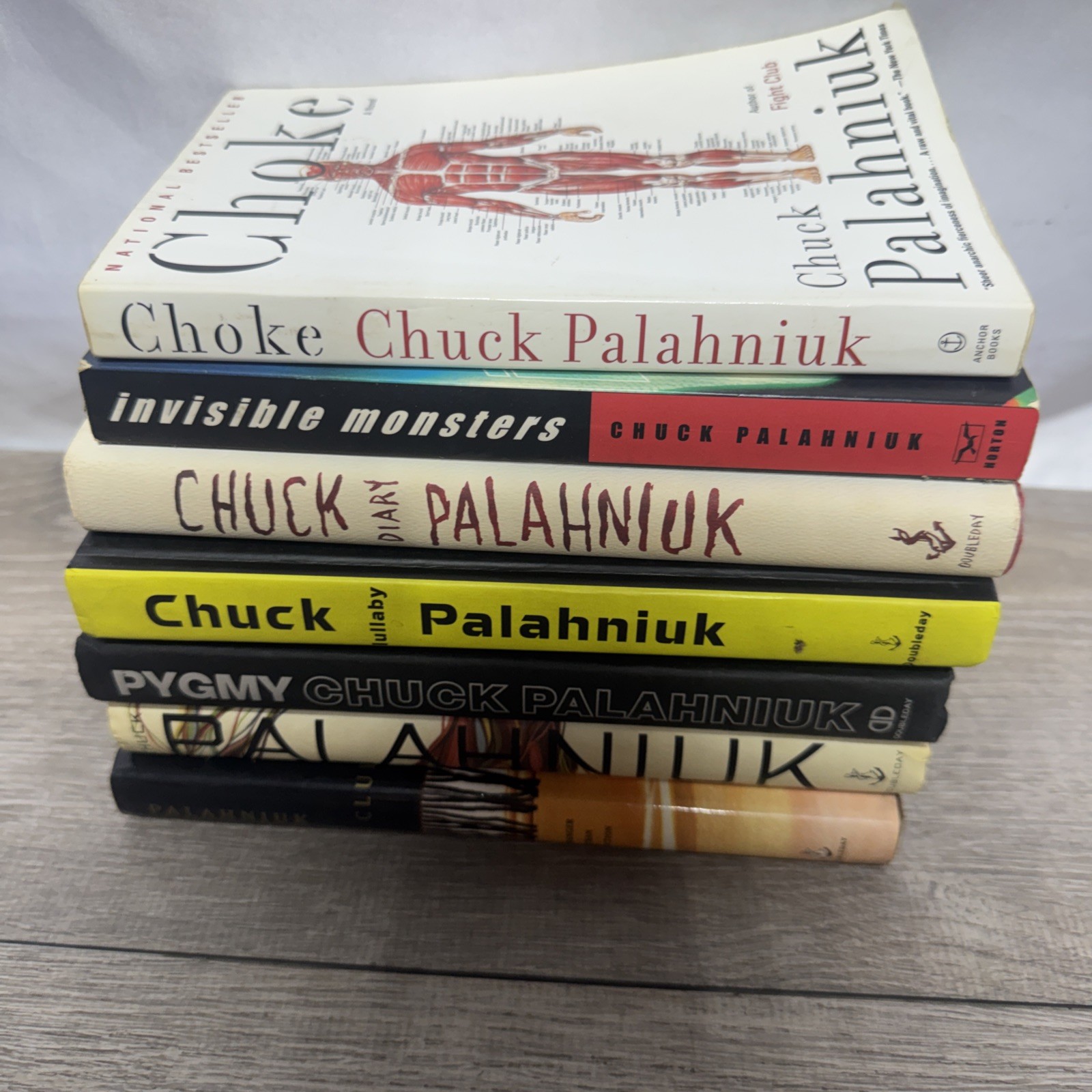 Chuck Palahniuk Book LOT Of 7 1st Addition Hardcovers & 2 Paperbacks