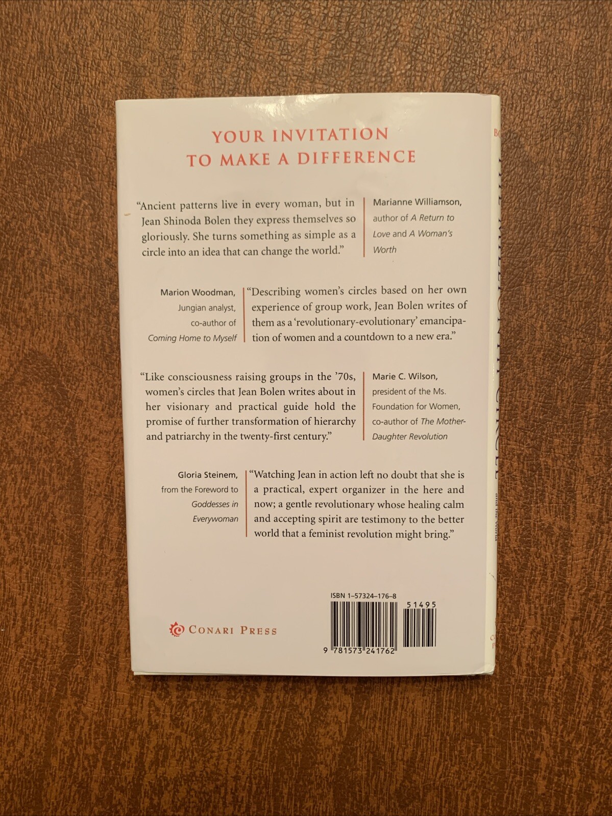 The Millionth Circle: How to Change – Hardcover, by Bolen Jean Shinoda – Good