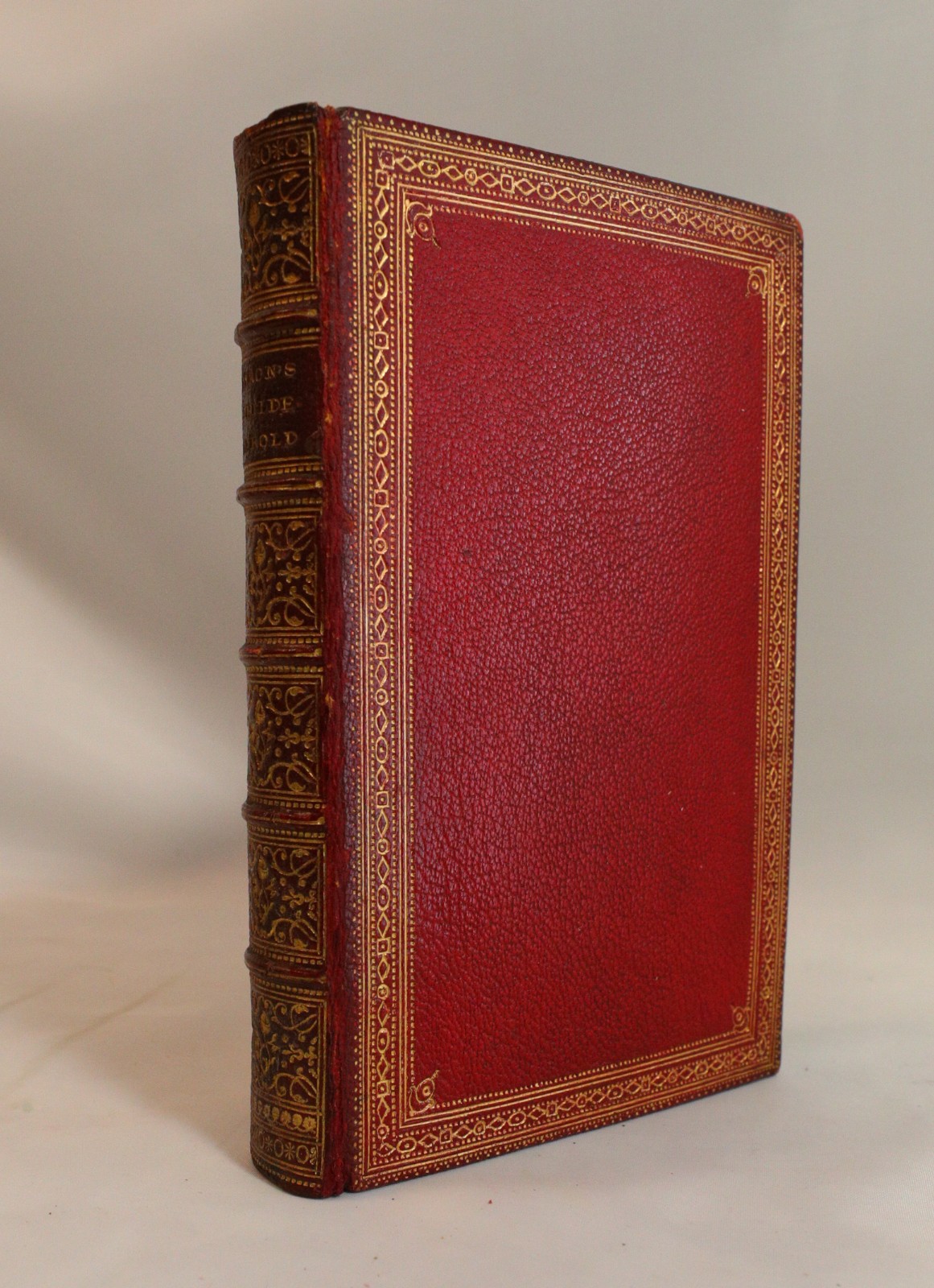 [sh13] Leather Fine Binding 1857, Childe Harolds Pilgrimage by Lord Byron