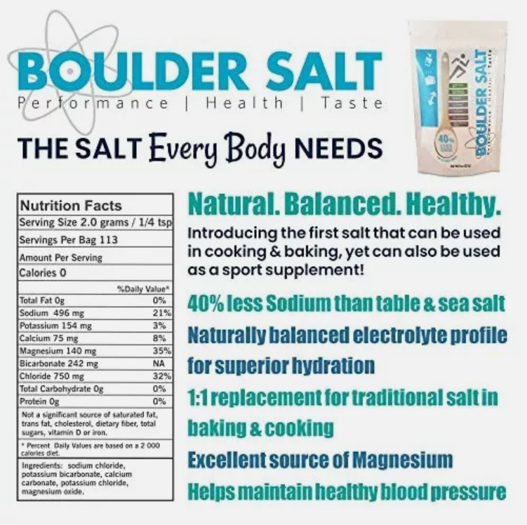 Boulder Salt – Low Sodium Electrolyte Salt