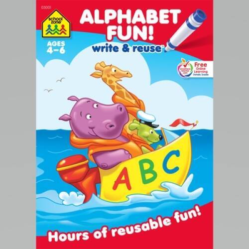 Alphabet Fun Write and Reuse Workbook Ages 4-6 – Paperback – VERY GOOD