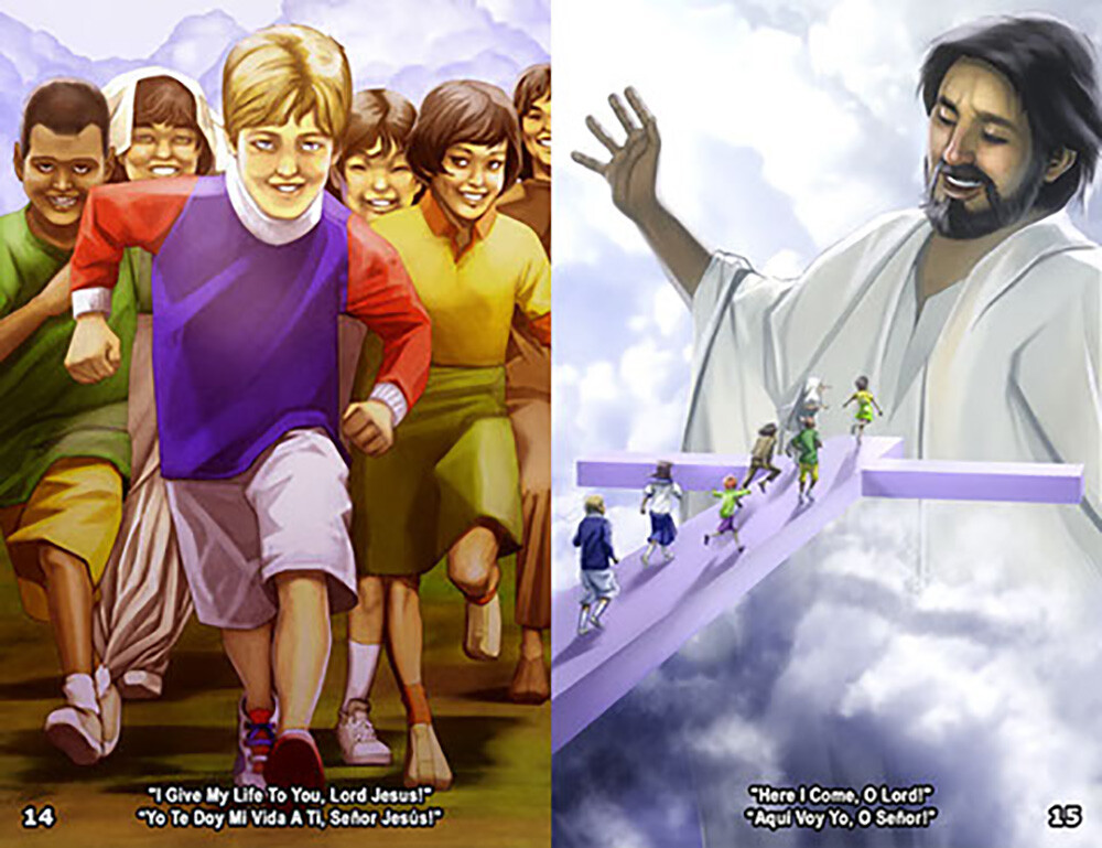Kid’s Gospel Bible Tracts in English and Spanish, Pack of 40, 20 Pages Each.