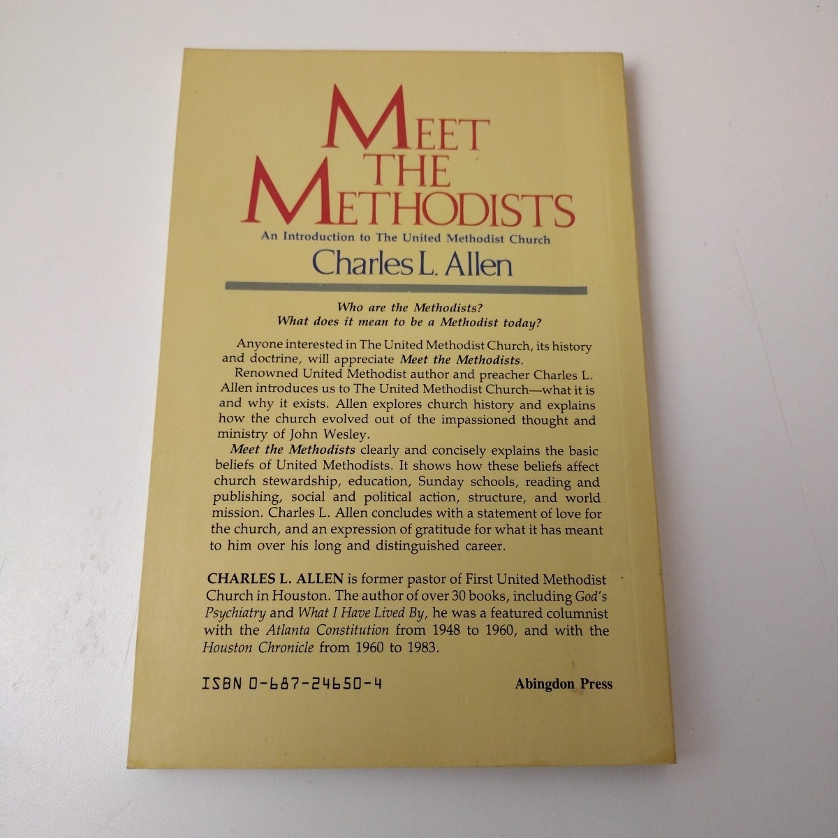 Meet the Methodists An Introduction to the United Methodist Church Allen
