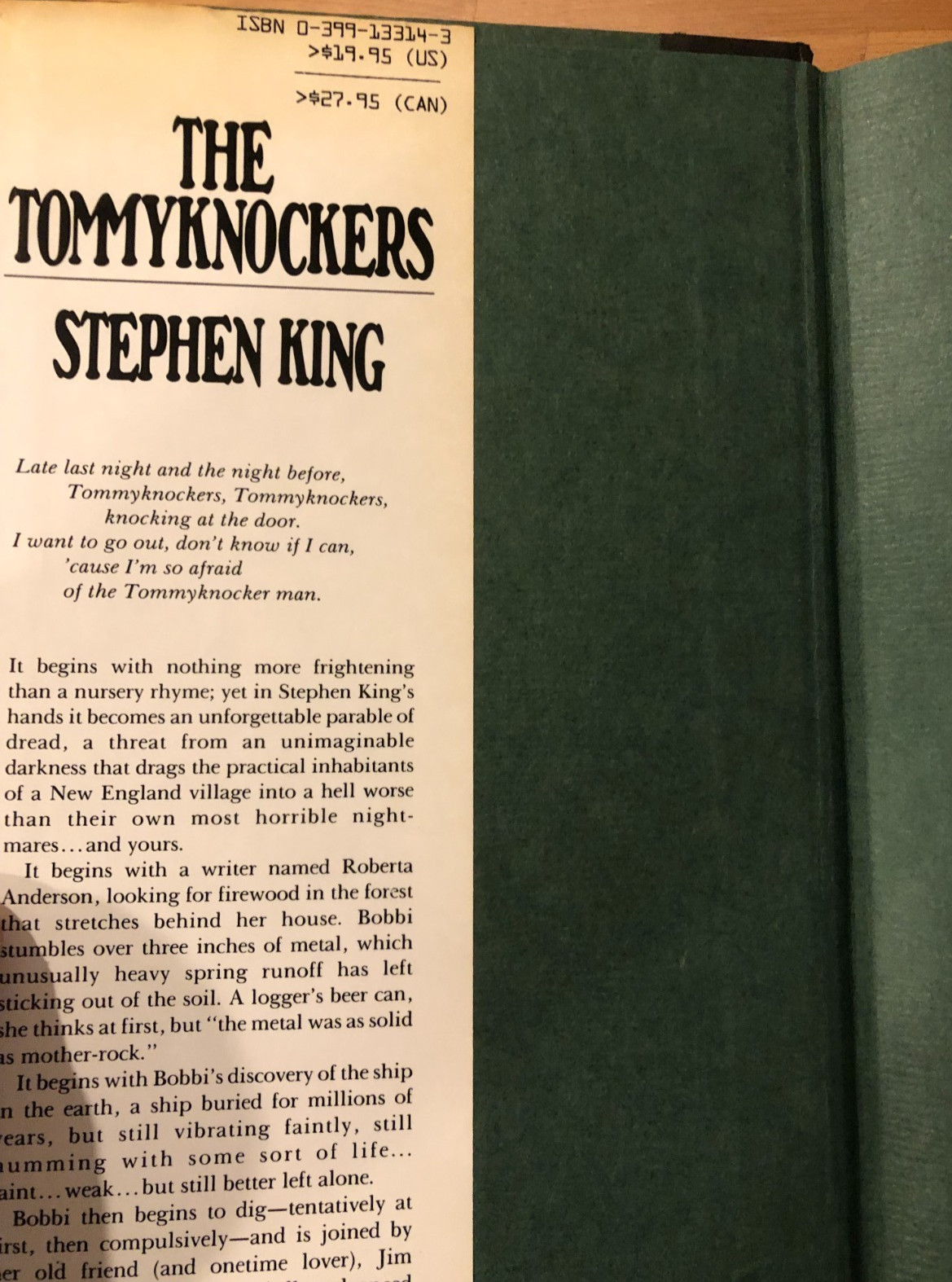 The Tommyknockers by Stephen King Putnam 1st Edition/1st Print Hardcover