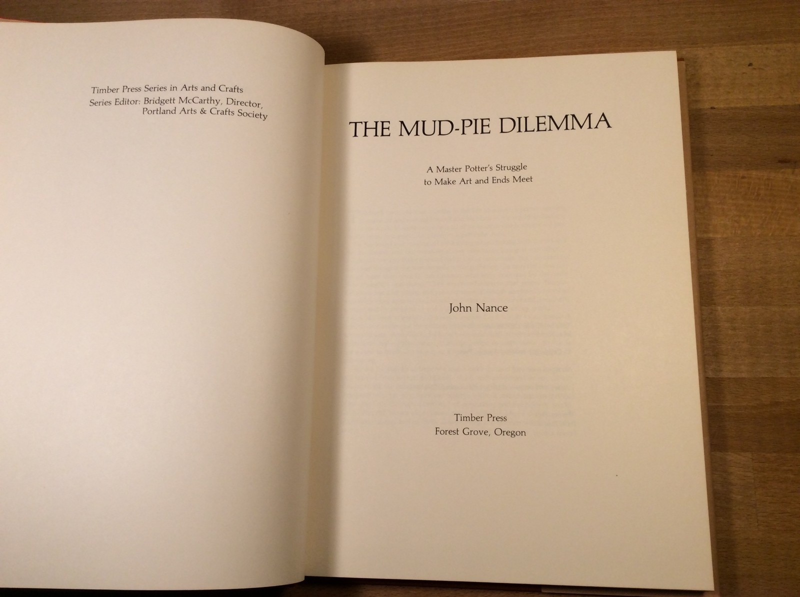 The Mud-Pie Dilemma, SIGNED John Nance, Tom Coleman, Hardcover, Potter, Art
