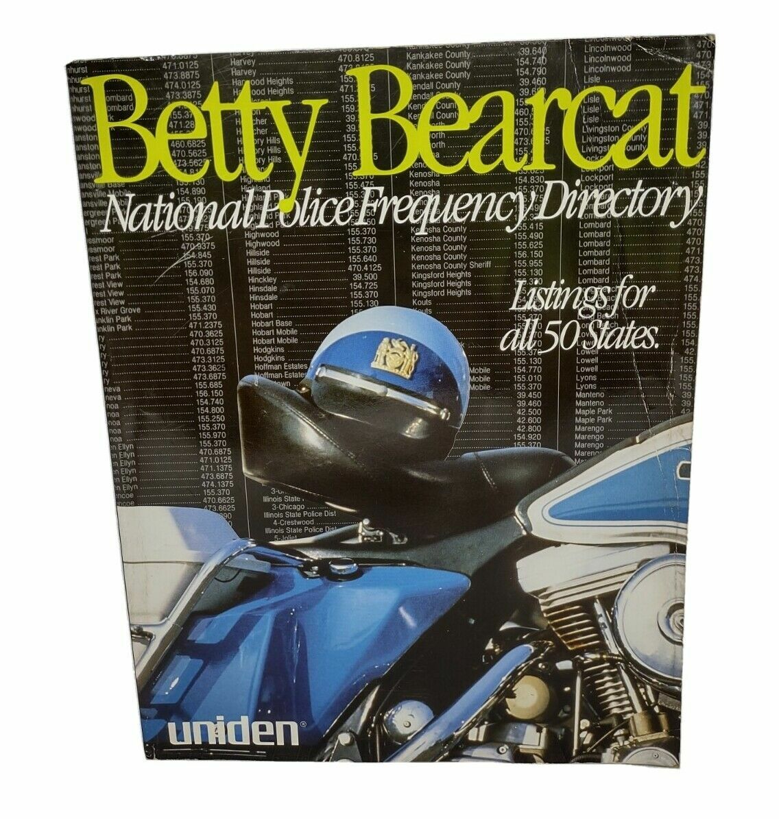 Uniden Betty Bearcat National Police Frequency Directory Listings for 50 States