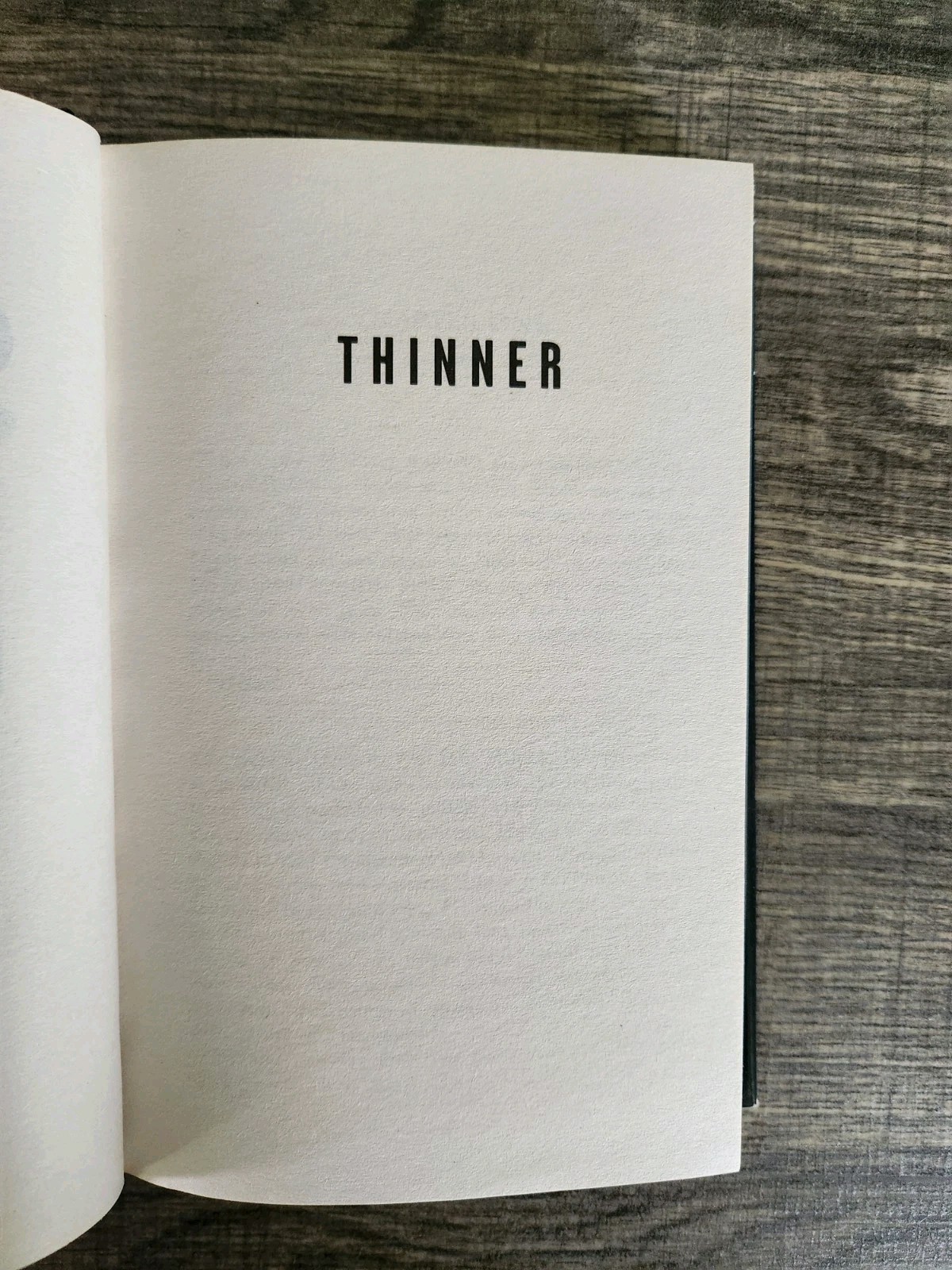 Stephen King Thinner Hardcover Richard Bachman BCA 2009 Book Club Edition Horror