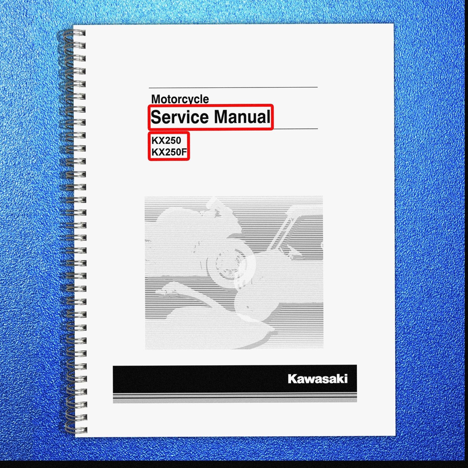 KAWASAKI KX250 KX250F Motorcycle Service Manual 2017, SECURED, JACKET – FOLDOUTS