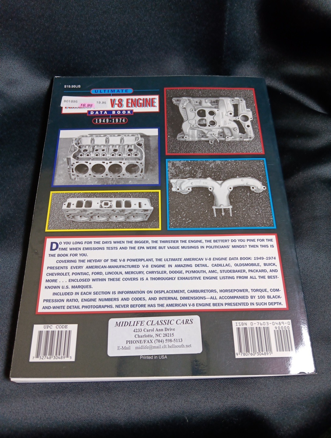 ULTIMATE AMERICAN V-8 ENGINE DATA BOOK 1949-74 By Peter Sessler