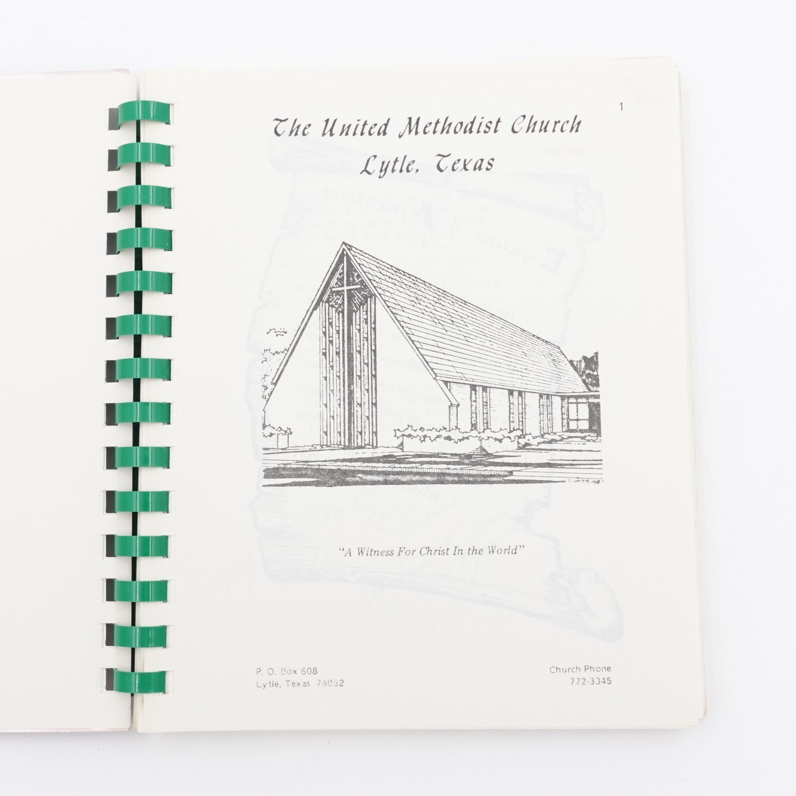 Cook Book Lytle Texas United Methodist Church 1988 PB Plastic Spine 192 Pages VG